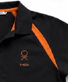 Polo nero/arancione 0-Kill Eclipse Black