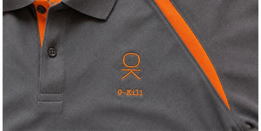 Polo grigia/arancione O-Kill Steel Grey